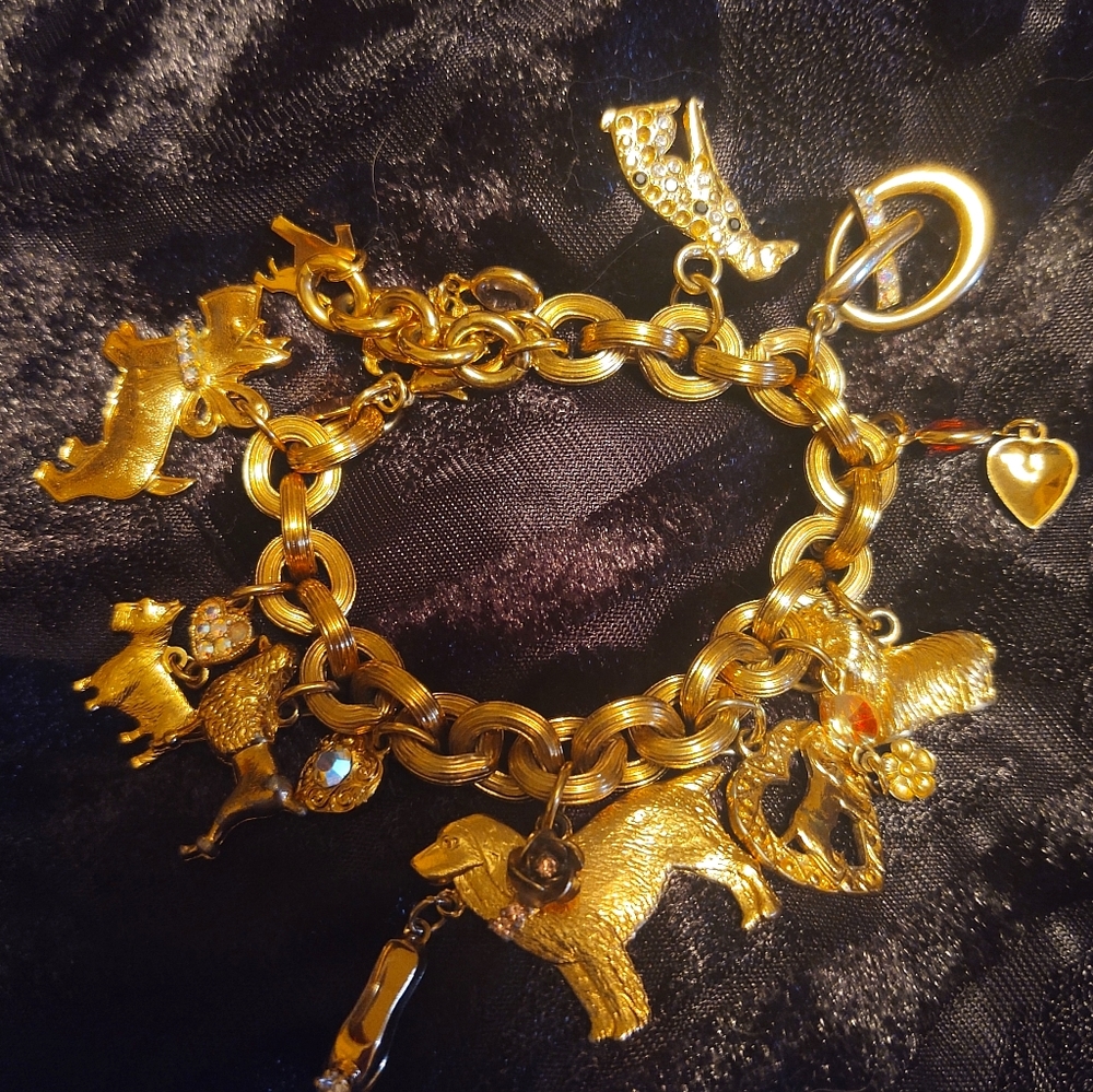 Kirks Folly Dog Charm Bracelet